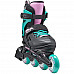 Фрискейт ролики для девочки Rollerblade Fury Black Sea Green - фото 1