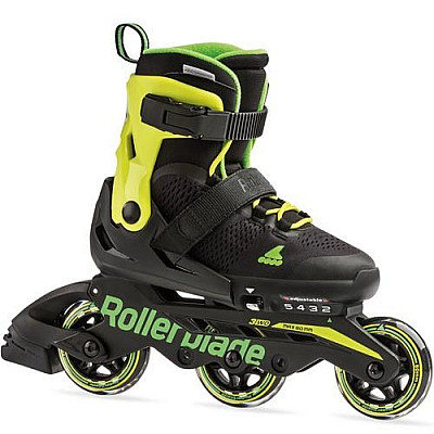 Ролики детские Rollerblade Microblade 3WD Black Lime 2022 Ролики детские Rollerblade Microblade 3WD Black Lime 2022