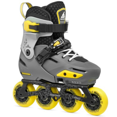 Детские ролики Rollerblade Apex Charcoal Yellow
